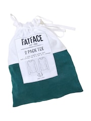 Bela/modra - FatFace 2 Pack Long Sleeve T Shirt - Slika 3 iz 9