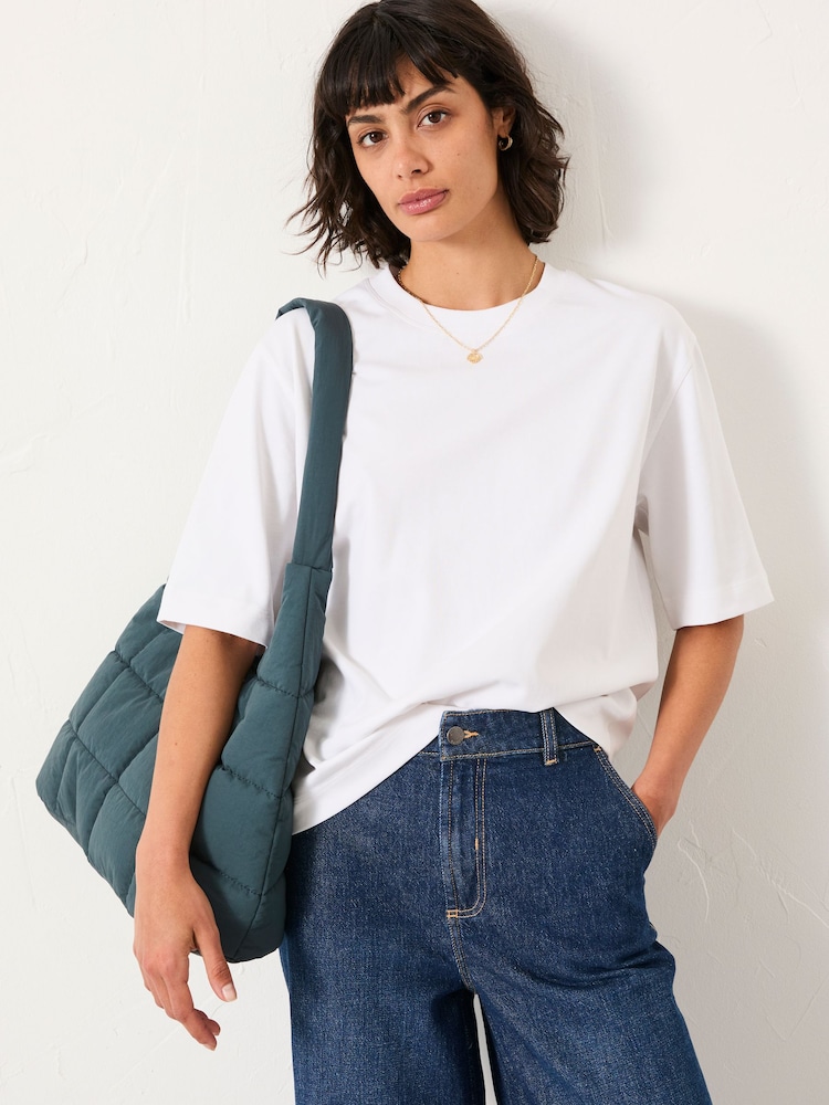 FatFace Anais White Relaxed T Shirt - Image 1 of 6