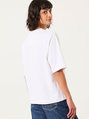 FatFace Anais White Relaxed T Shirt - Image 2 of 6