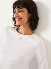 Branco - V&A | FatFace V&A | FatFace Long Sleeve Top - Imagem 4 de 5