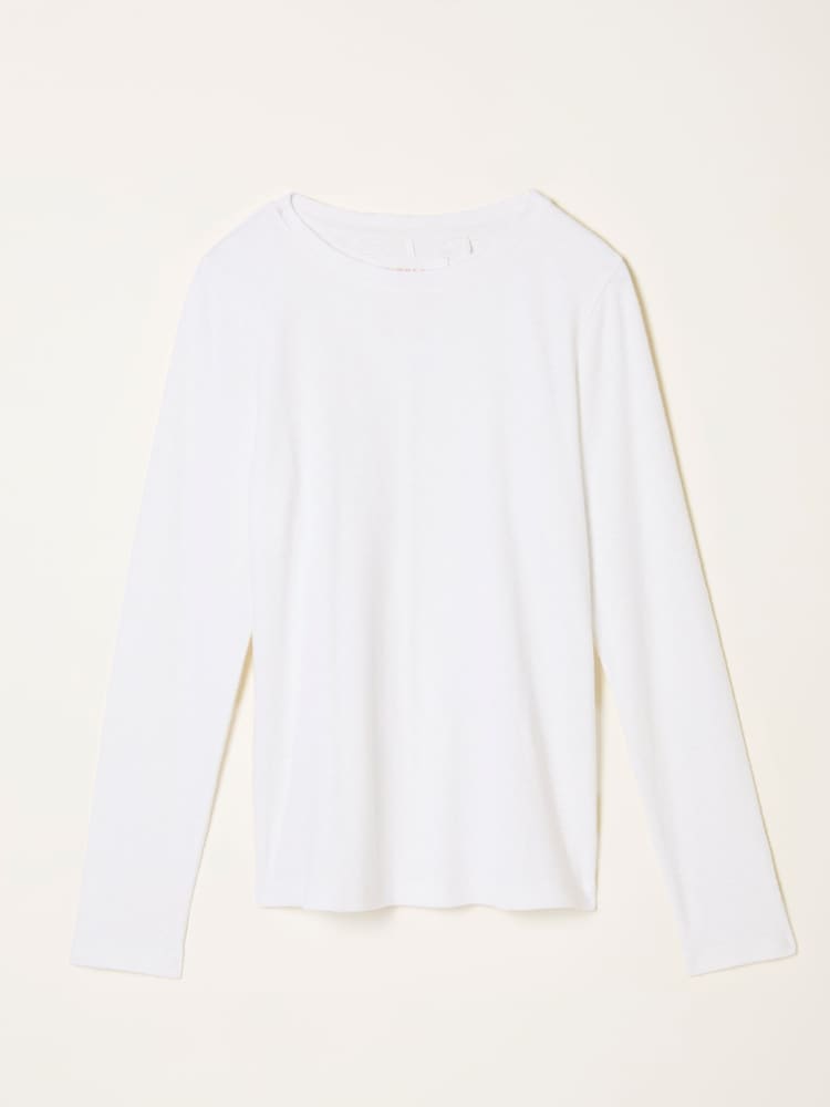 Branco - V&A | FatFace V&A | FatFace Long Sleeve Top - Imagem 5 de 5