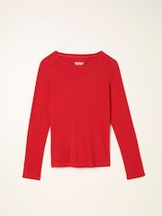 Vermelho - V&A | FatFace V&A | FatFace Long Sleeve Top - Imagem 1 de 1