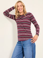 Lila - FATFACE – gestreiftes T-Shirt - Bild 3 von 5