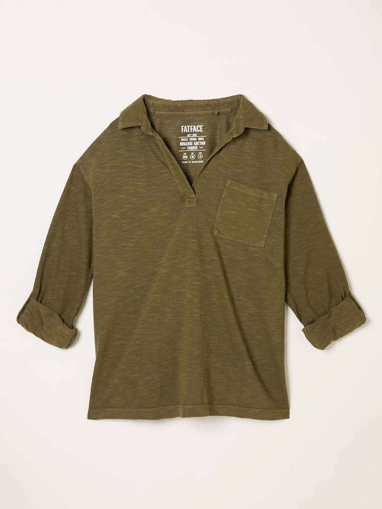 Verde oliva - Camisas FATFACE Jersey - Imagem 1 de 1