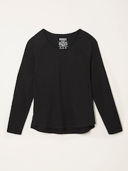FatFace Ava Black Long Sleeve T Shirt - Image 1 of 1