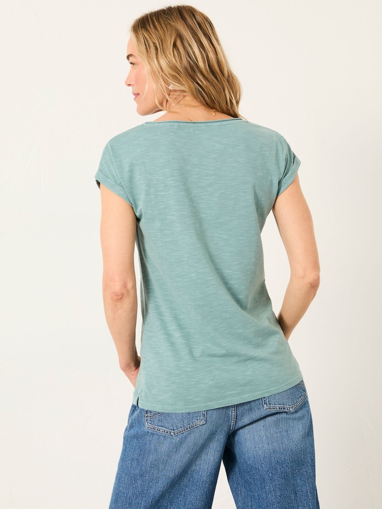 FatFace Ivy Duck Egg Blue T-Shirt - Image 2 of 5 FatFace Ivy Duck Egg Blue T-Shirt - Image 2 of 5