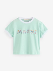 Marni Floral Logo Cropped T-Shirt - Image 1 of 5