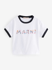 Marni Floral Logo Cropped T-Shirt - Image 1 of 5