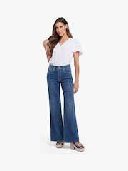 NYDJ Blue Mia Palazzo Jeans - Image 4 of 6