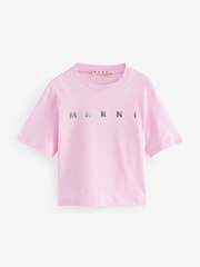 Marni Metalic Logo Cropped T-Shirt - Image 1 of 1