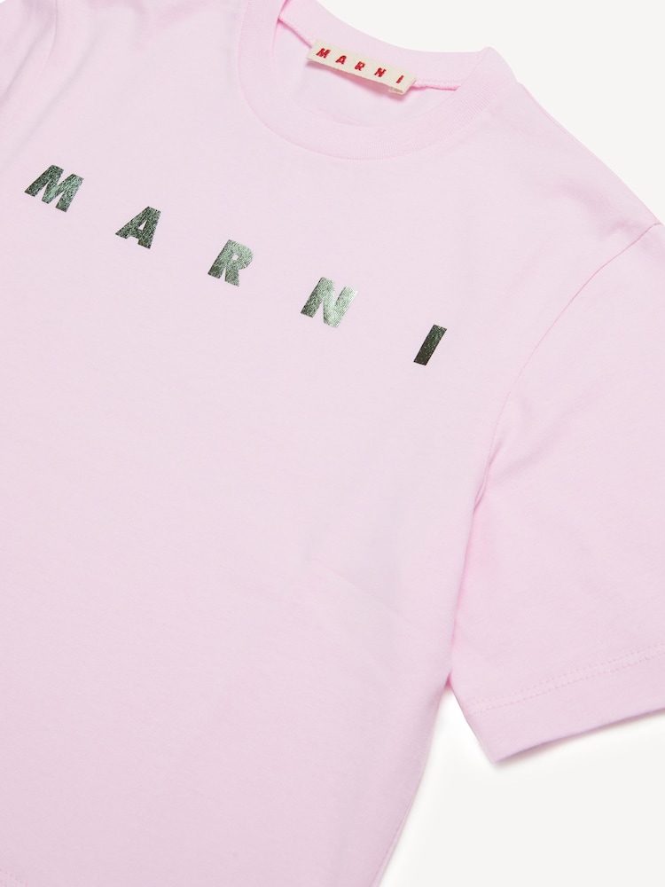 Marni Metalic Logo Cropped T-Shirt - Image 3 of 3