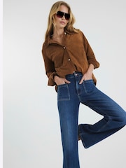 River Island Blue High Rise Wide Leg Jeans - Image 5 of 9