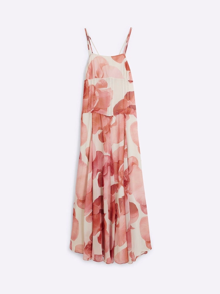 River Island Pink Swing Skirt Dress - Image 4 of 5