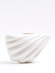 River Island Cream Shell Clutch Bag - Image 1 of 4