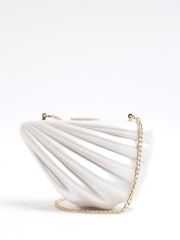 River Island Cream Shell Clutch Bag - Image 4 of 4