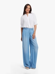 NYDJ Blue Whitney Pleated Trousers - Image 1 of 6