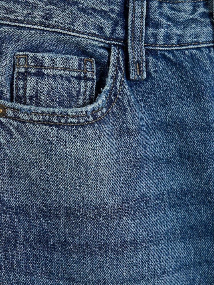 River Island Blue Petite High Rise Relaxed Straight 100% Cotton Jeans - Image 5 of 5 River Island Blue Petite High Rise Relaxed Straight 100% Cotton Jeans - Image 5 of 5