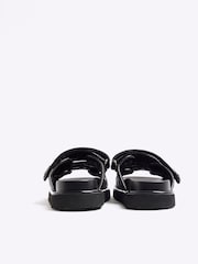 River Island Black Quilted Chunky Footbed Sandals - Image 2 of 4