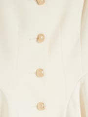 River Island Cream Peplum Button Front Blazer - Image 5 of 5