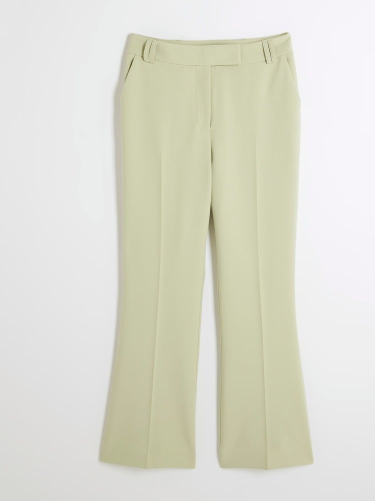 Groen - River Island Slim Petite Flare Trousers - Image 4 of 5