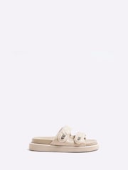 River Island Brown Quilted Chunky Footbed Sandals - Image 2 of 4