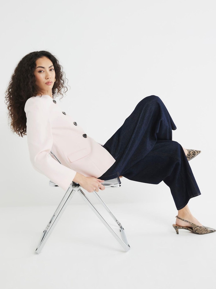 River Island Pink Scoop Neck Blazer - Image 5 of 5