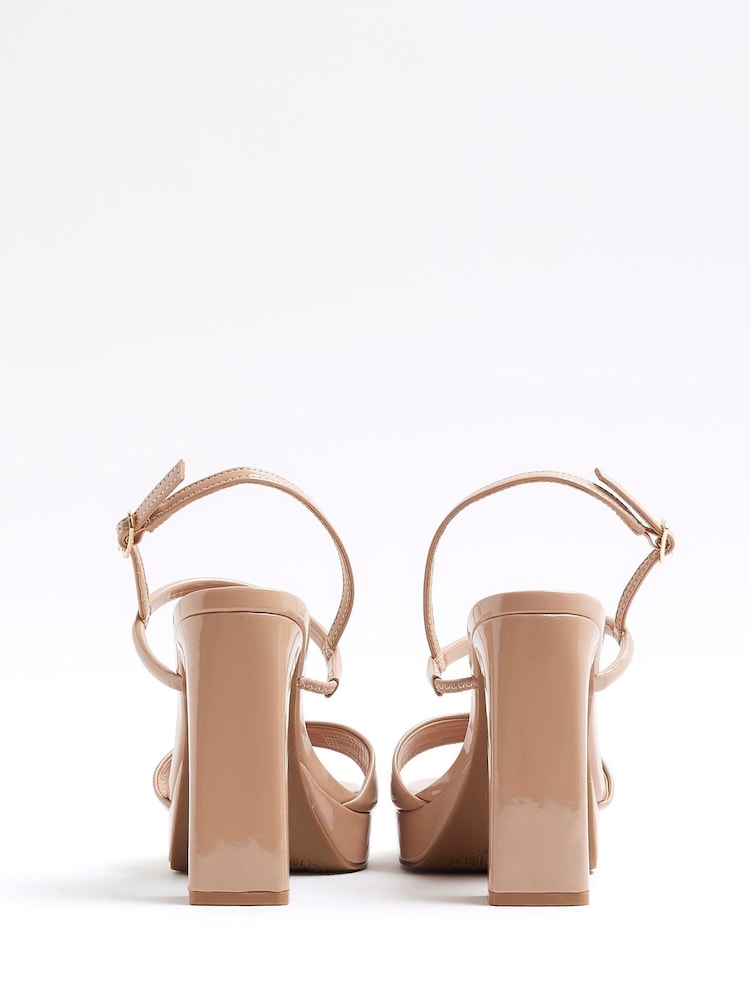 River Island Pink Sling Back Platform Sandals - Image 4 of 4
