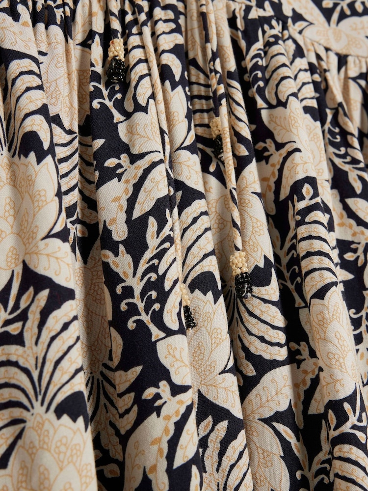 River Island Black V-Neck Printed Maxi Dress - Image 5 of 5