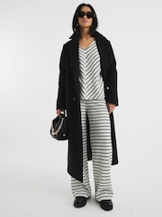 River Island Stripe Textured Trousers - Imagen 1 de 5