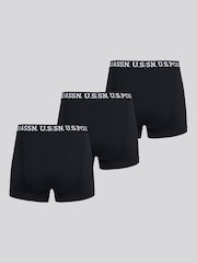 U.S. Polo Assn. Black Mens Boxer Shorts 3 Pack - Image 7 of 9