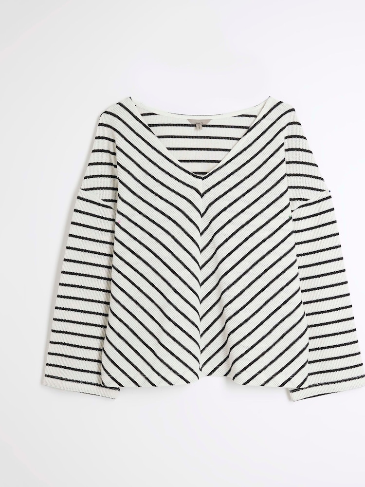 River Island Long Sleeve Stripe Top - Image 3 of 3