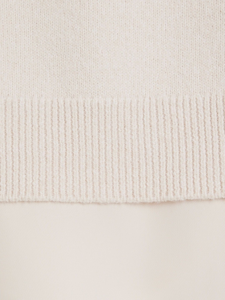 River Island Brown Satin Hybrid Jumper - Image 5 of 5