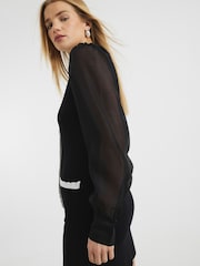 River Island Black Button Waistcoat Mini Dress - Image 2 of 5