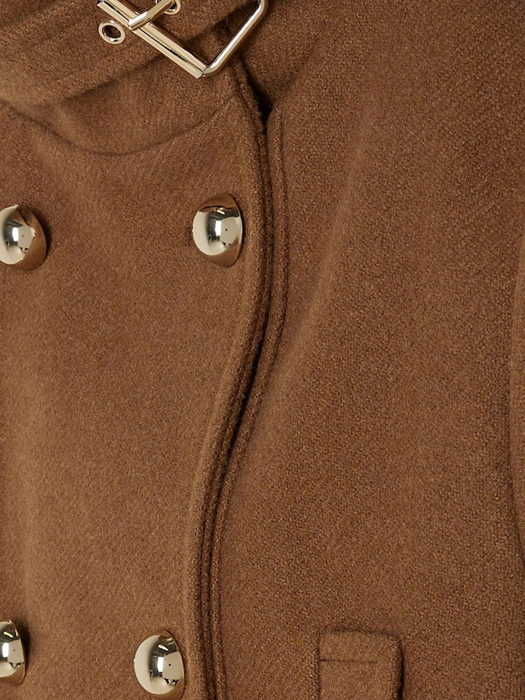 River Island Brown Cropped Military Jacket - Image 5 of 5