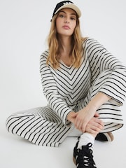 River Island White Long Sleeve Stripe Top - Image 1 of 5
