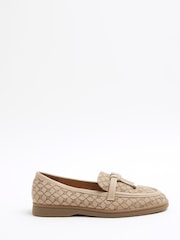 Коричневый - замшевые лоферы River Island Gumsole - Image 1 of 4