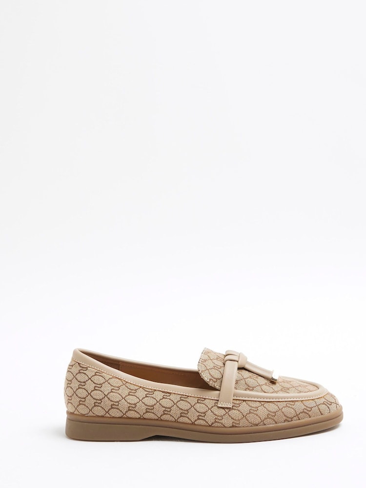 Коричневый - замшевые лоферы River Island Gumsole - Image 1 of 4