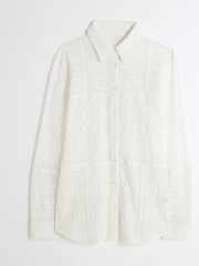 River Island Cream Button Front Lace Shirt - Image 4 of 5