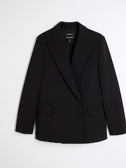 River Island Black Oversized Double Breasted Blazer - Image 4 of 5