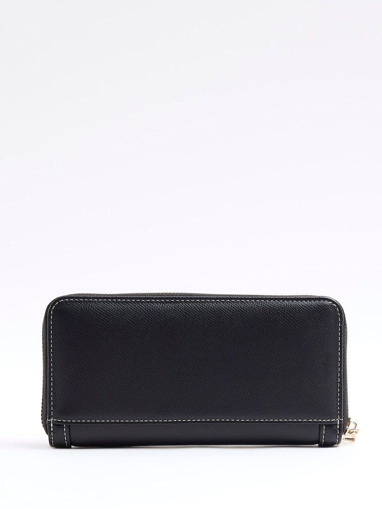 River Island Black Large Logo Zip Purse - Image 2 of 4
