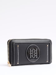 River Island Black Large Logo Zip Purse - Image 3 of 4