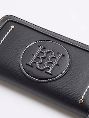 River Island Black Large Logo Zip Purse - Image 4 of 4