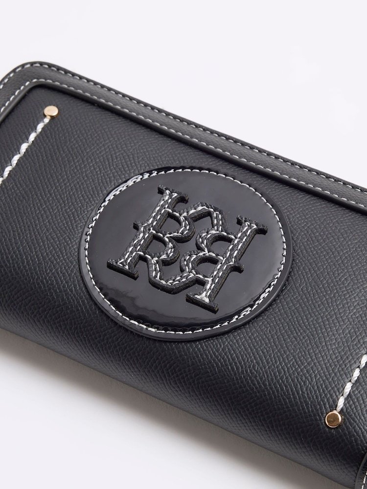 River Island Black Large Logo Zip Purse - Image 4 of 4