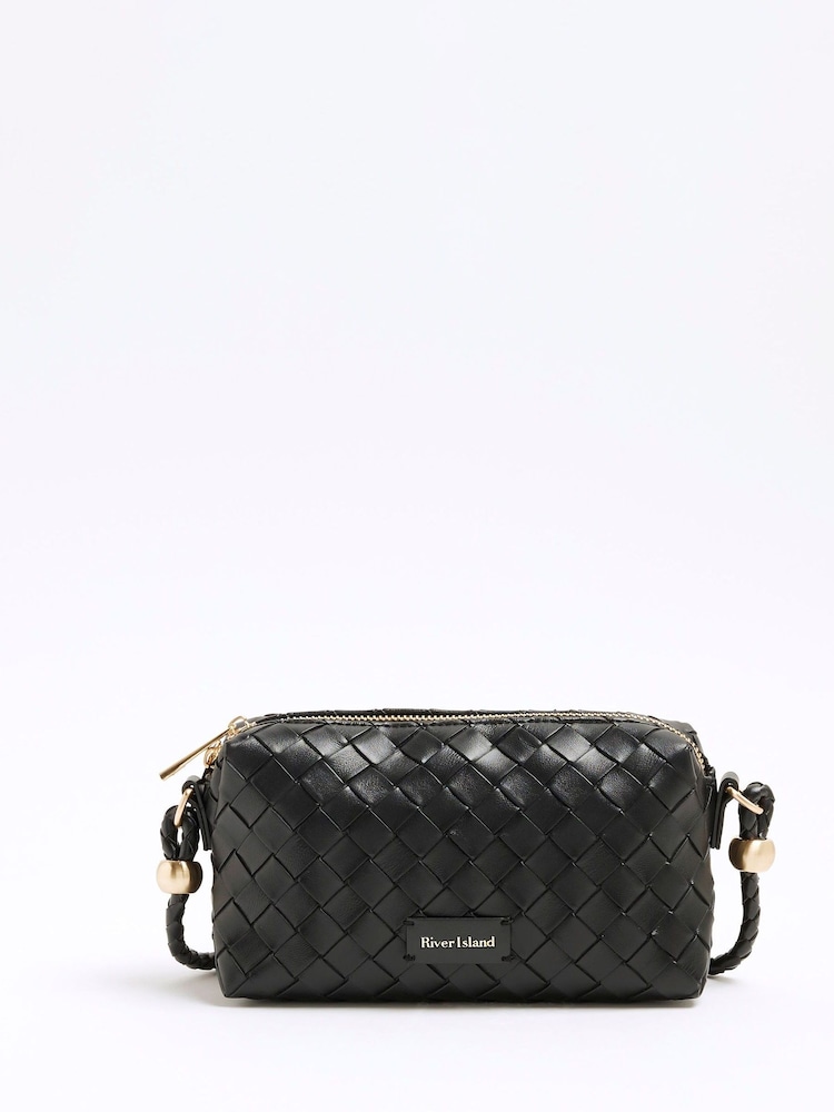Черный - River Island Weave Cross-Body Bag - Image 1 of 4 Черный - River Island Weave Cross-Body Bag - Image 1 of 4
