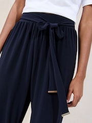 Azul marino - Lipsy Jersey Wide Leg Tie Trousers - Imagen 3 de 4