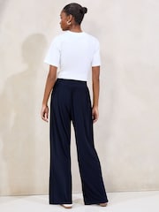 Azul marino - Lipsy Jersey Wide Leg Tie Trousers - Imagen 4 de 4