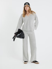 River Island Stripe Textured Trousers - Image 1 of 5