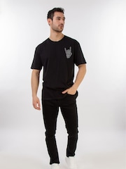 Brands In Black Mens Motivated Attitude 100% Cotton T-Shirt - Image 3 of 6