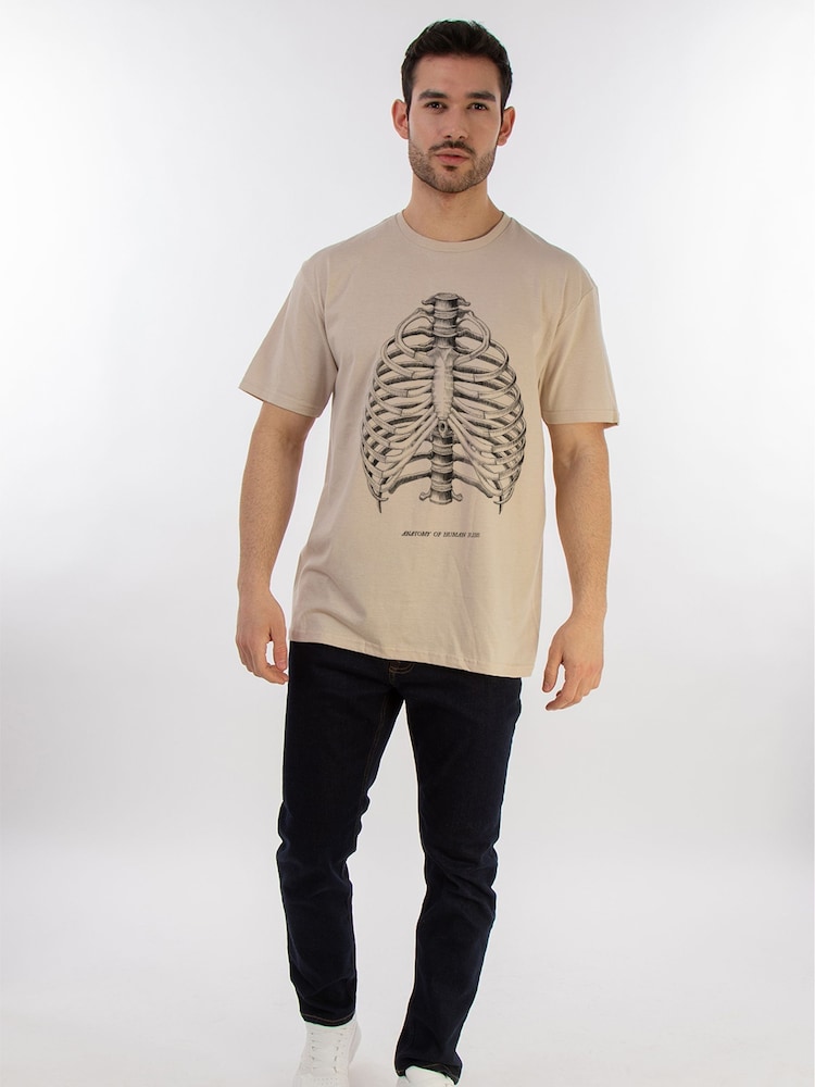 Brands In Natural Men Anatomy Of Human Ribs 100% Cotton T-Shirt - Image 2 of 4