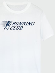 Brands In White Running Club Logo 100% Cotton T-Shirt - Image 4 of 4